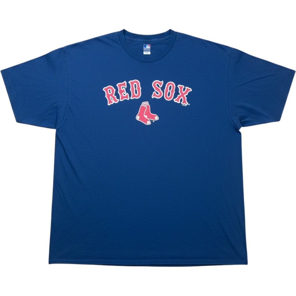 MLB T-Shirt Men 2XL Navy Blue Graphic Cotton Boston Red Sox Baseball Fan Gear